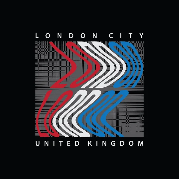 London United Kingdim Illustration Typography Shirt Apparel Design — Stockový vektor