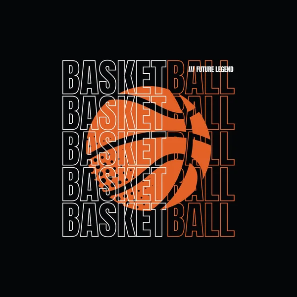 Basketball Graphic Shirt Apparel Design — Vector de stock