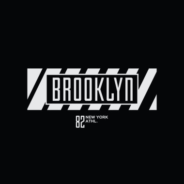 BrooKLYN illüstrasyon tipografisi. Gömlek tasarımı için mükemmel.