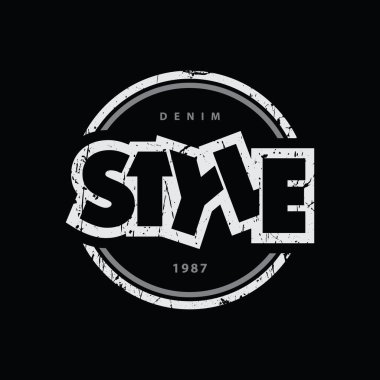 Denim tarzı tişört ve giysi tasarımı