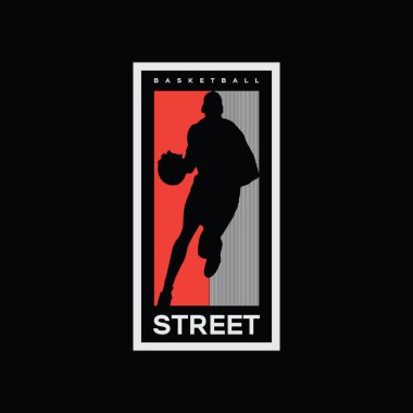 BASKETBALL çizim tipografisi. Gömlek tasarımı için mükemmel.