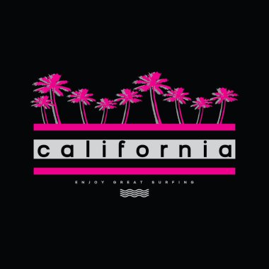 CaliforNIA illüstrasyon tipografisi. Gömlek tasarımı için mükemmel.