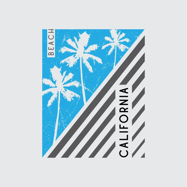 Tipografía Ilustración Playa California Perfecto Para Diseño Camiseta — Archivo Imágenes Vectoriales