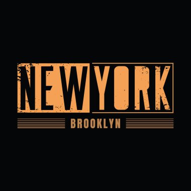 New York şehri tipografi vektörü t-shirt tasarımı 