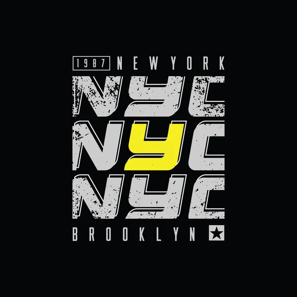 New York City Typografie Vektor Tričko Design — Stockový vektor