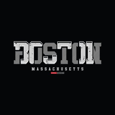Boston tişörtü ve giysi tasarımı