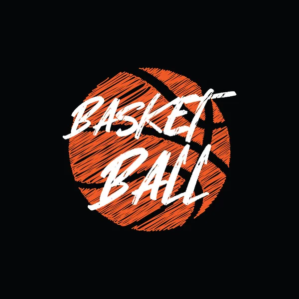 Τυπογραφία Εικόνας Basketball Ιδανικό Για Σχεδιασμό Πουκάμισο — Διανυσματικό Αρχείο