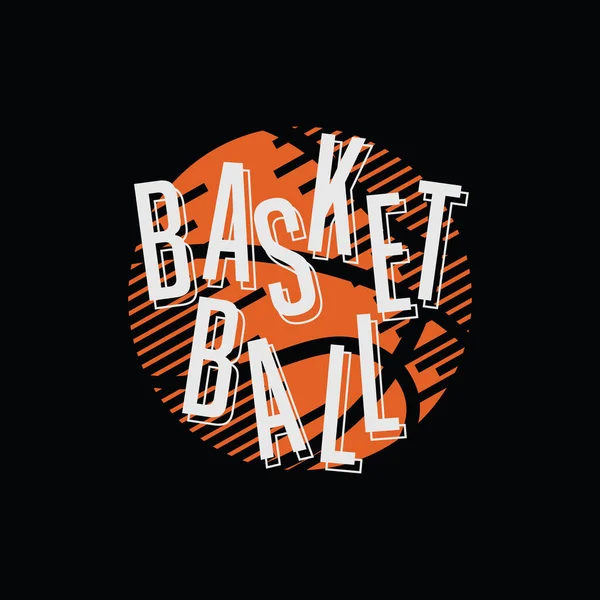 Basketball Tipografía Ilustración Perfecto Para Diseño Camiseta — Vector de stock