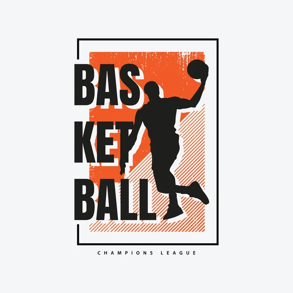 Basketball Illustration Typography Perfect Designing Shirts Shirts Hoodies Poster Print — Διανυσματικό Αρχείο