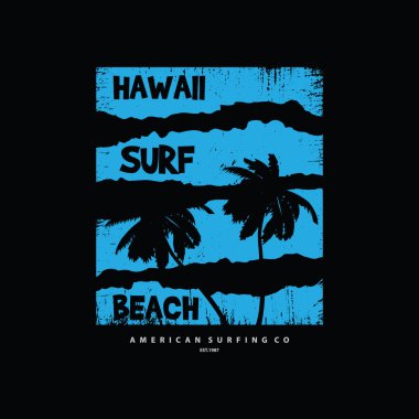 Hawaii illustration t-shirt and apparel design