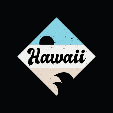 Hawaii illustration typography. perfect for designing t-shirts, shirts, hoodies, poster, print
