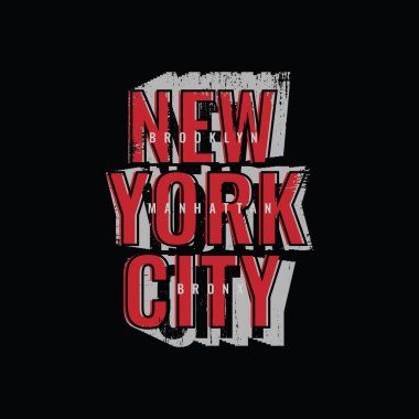 New York şehri tipografi vektörü t-shirt tasarımı 