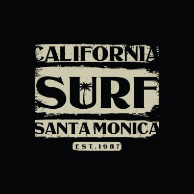 California surf typography vector t shirt design 