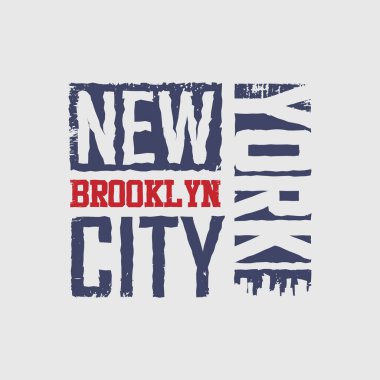 New York şehri tipografi vektörü t-shirt tasarımı 