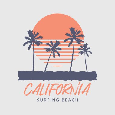 CaliforNIA illüstrasyon tipografisi. Gömlek tasarımı için mükemmel.