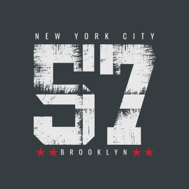 New York şehri tipografi vektörü t-shirt tasarımı 