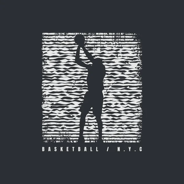 Basketball Illustration Typography Perfect Shirt Design — Stock Vector