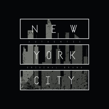 New York şehri tipografi vektörü t-shirt tasarımı 