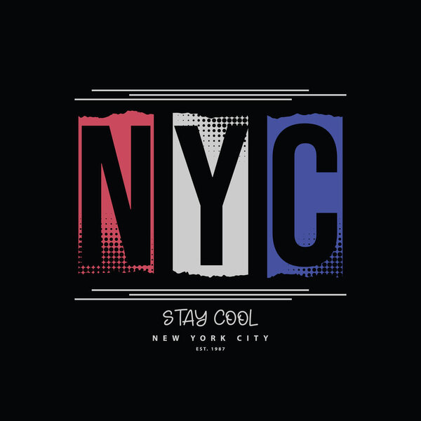 New york illustration typography. perfect for t shirt design