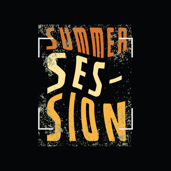 Summer Session Illustration Typography Perfect Shirt Design — Stock Vector