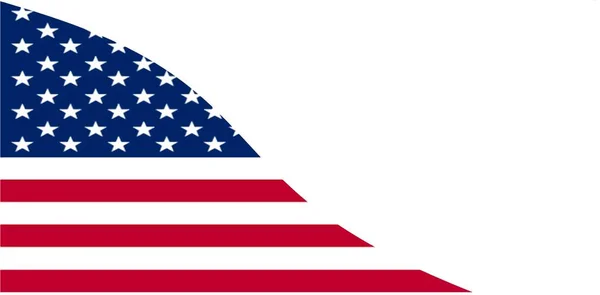 Quarto Luglio Bandiera Americana Paese Vacanza Texture Banner Sfondo Vettore — Vettoriale Stock