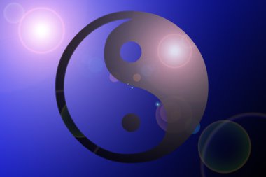 yin yang parlak simgesi