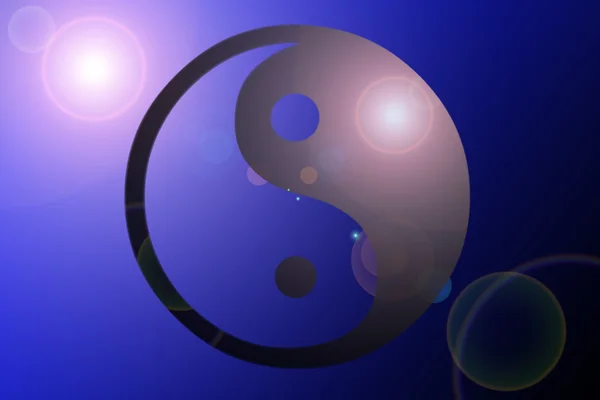 Yin yang blanka ikonen — Stockfoto