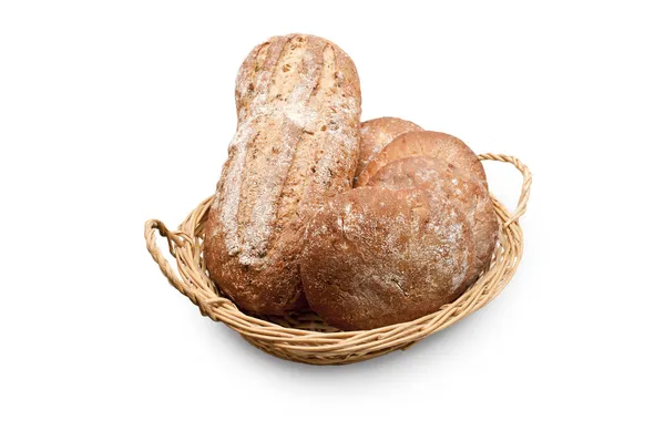 Vers wit brood geïsoleerd — Stockfoto