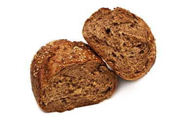 taze ekmek izole, ekmek kırık