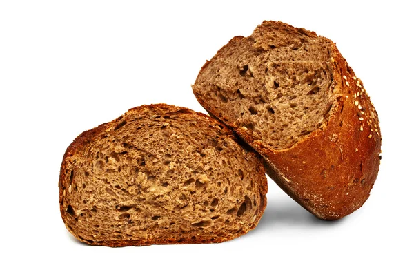 Frisches Brot isoliert, gebrochenes Brot — Stockfoto