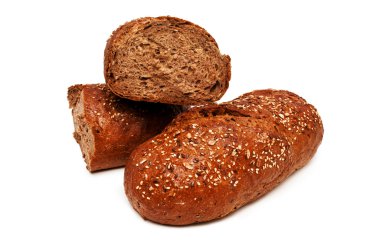 taze ekmek izole, ekmek kırık