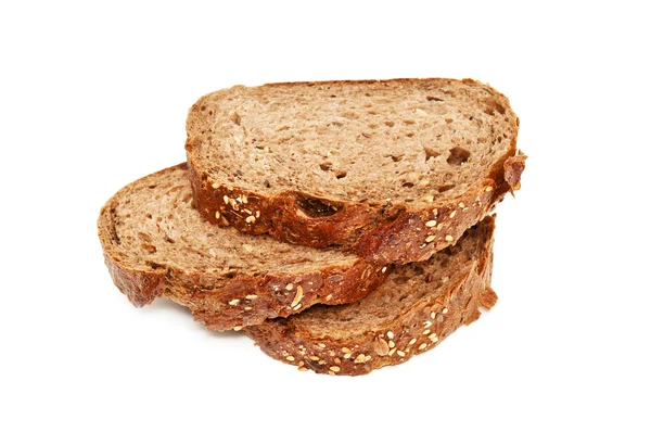 Свежий хлеб изолирован, нарезанный включая хлеб — стоковое фото