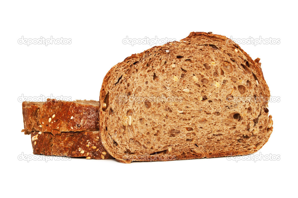 Fresh bread isolated, sliced bread