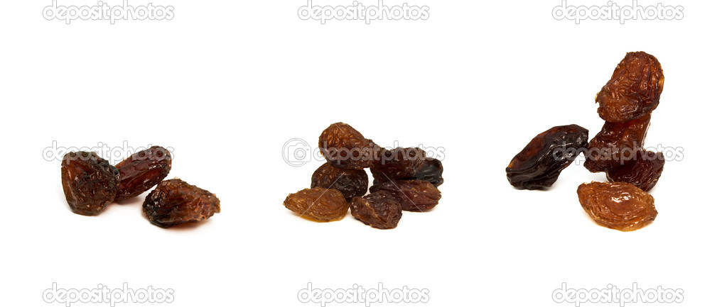 Raisins isolated on white background