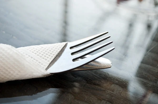 Temiz çatal bıçak takımı — стокове фото