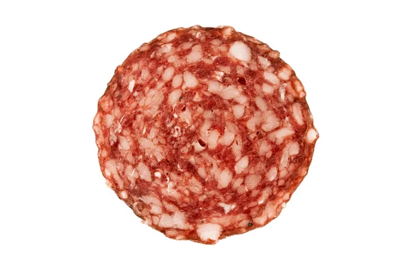 Plakje salami worst — Stockfoto