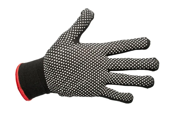 Rękawice robocze czarno na białym tle — Zdjęcie stockowe