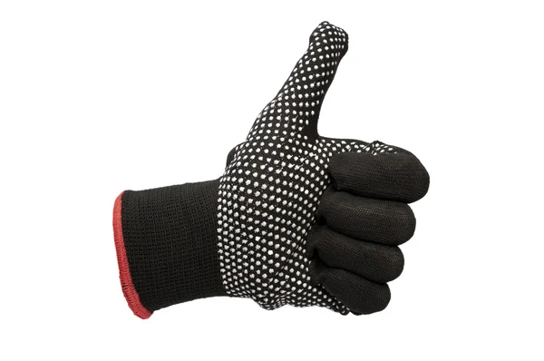 Rękawice robocze czarno na białym tle — Zdjęcie stockowe