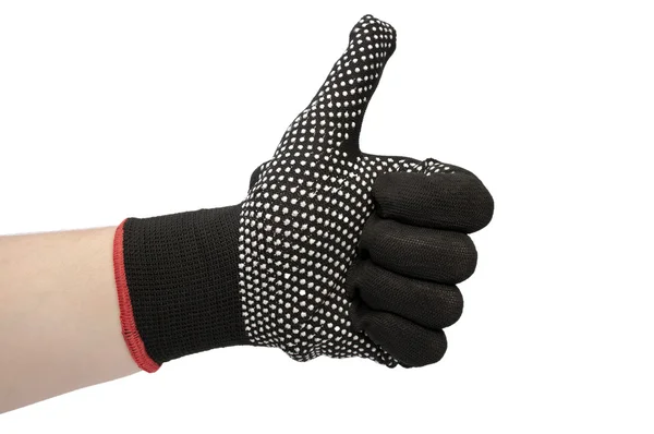 分離された黒の作業用手袋 — ストック写真