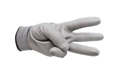 izole gri iş eldivenleri