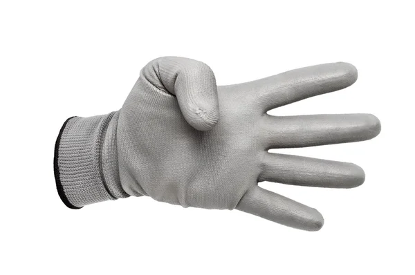 Gray work gloves isolated — Stock Photo, Image