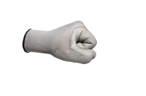 Gray work gloves isolated — Stock Photo, Image