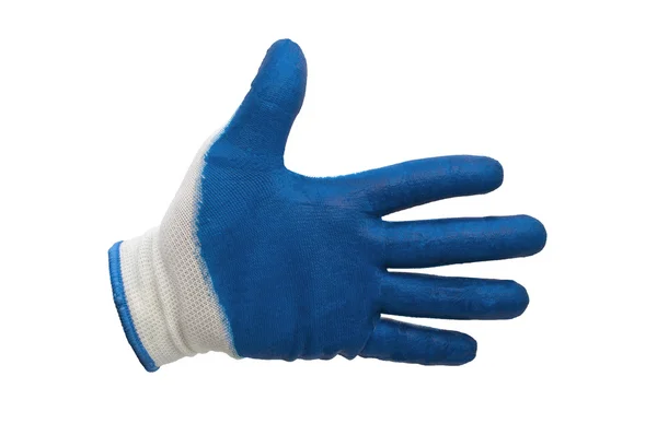 Сині робочі рукавички ізольовані — стокове фото