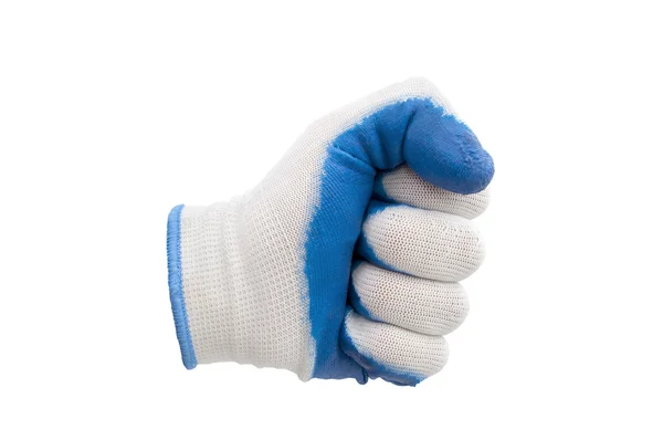 Niebieskie rękawice na białym tle — Zdjęcie stockowe
