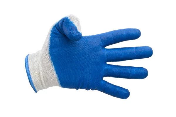 Guantes de trabajo azules aislados — Foto de Stock