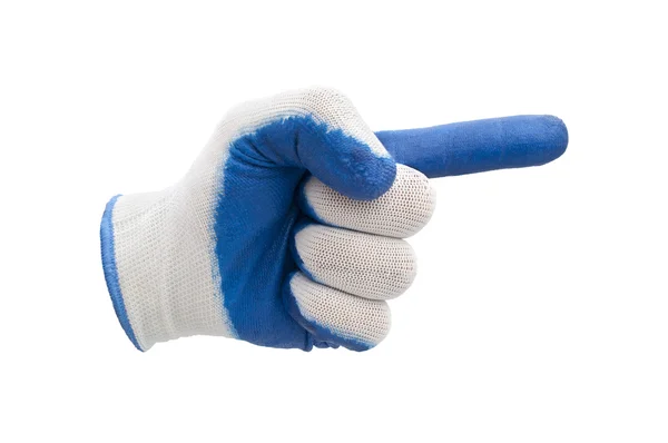 Blue work gloves isolated — Stock Photo, Image