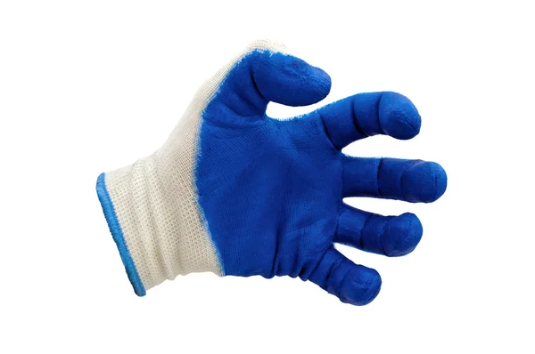 Guantes de trabajo azules aislados — Foto de Stock