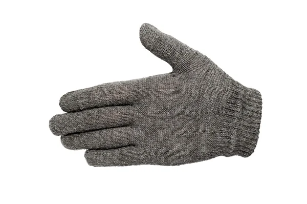 孤立的灰色手套 — 图库照片