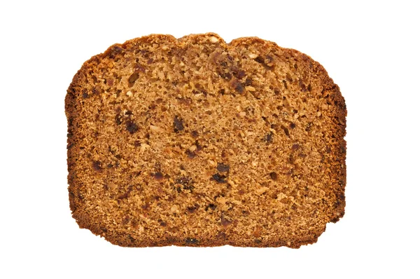 Scheibe Brot isoliert — Stockfoto