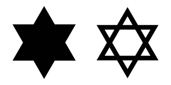 데이비드 아이콘의 종교적 유대교의 일러스트 아이콘들의 — 스톡 벡터